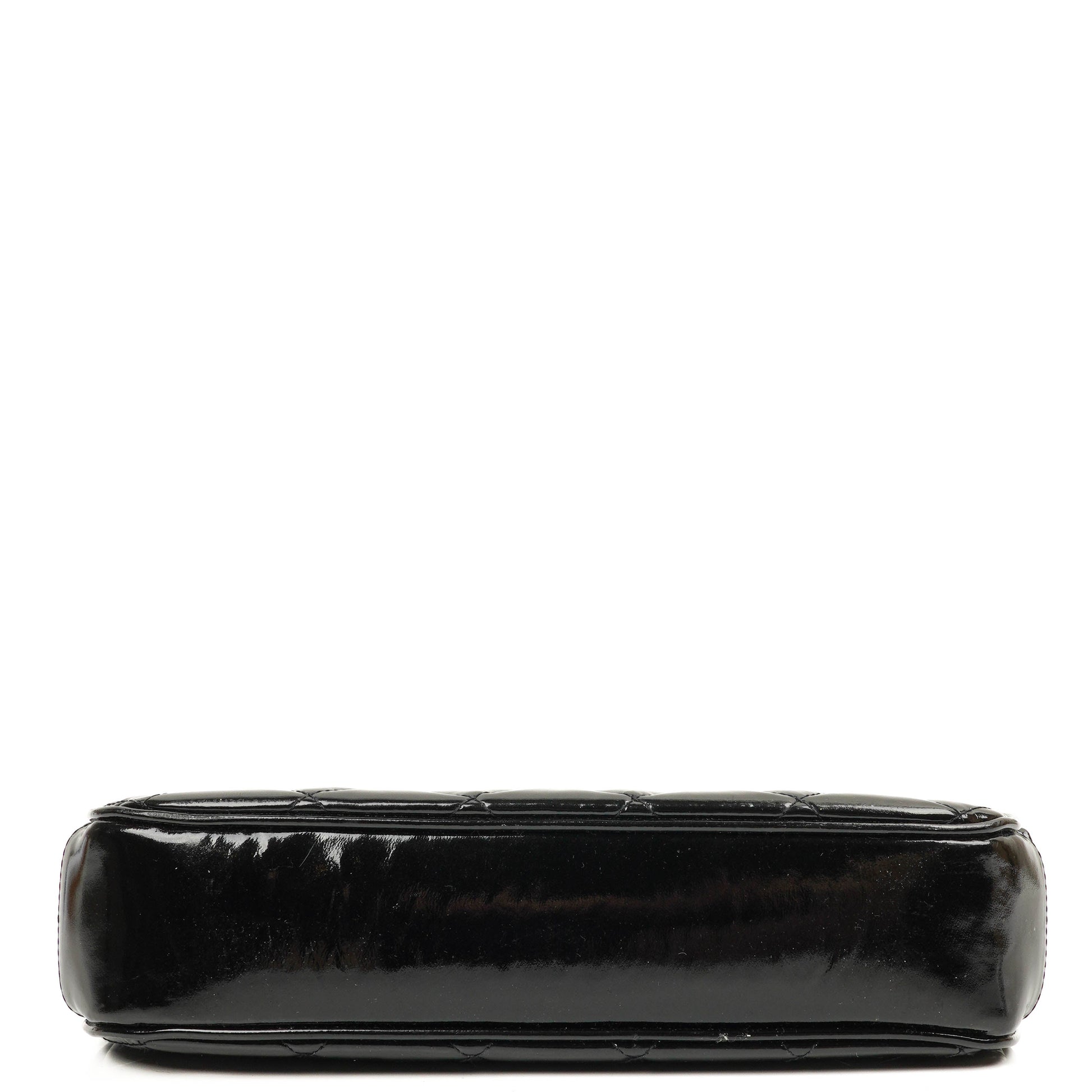 Chanel Vintage Top Handle Tasche im Kelly-Stil aus schwarzem gestepptem Lammleder, 1996-1997