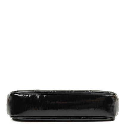 Chanel Vintage Top Handle Tasche im Kelly-Stil aus schwarzem gestepptem Lammleder, 1996-1997