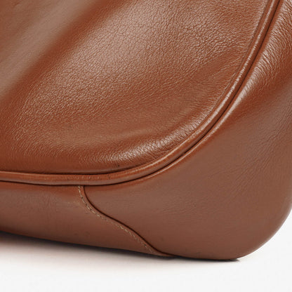 Gucci Bamboo Top Handle Hobo Bag aus braunem Leder