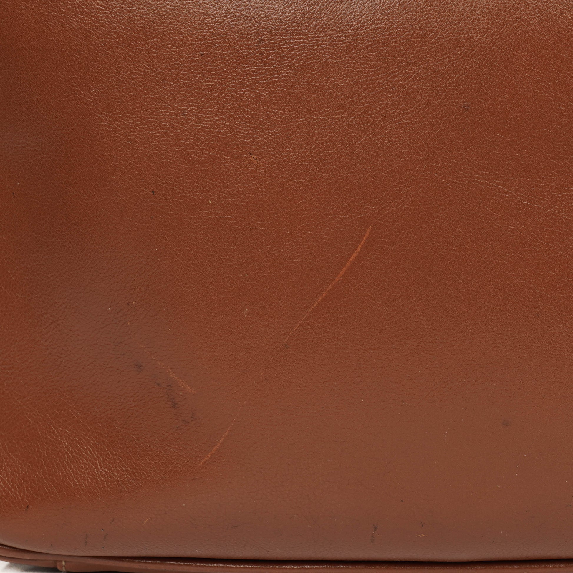 Gucci Bamboo Top Handle Hobo Bag aus braunem Leder
