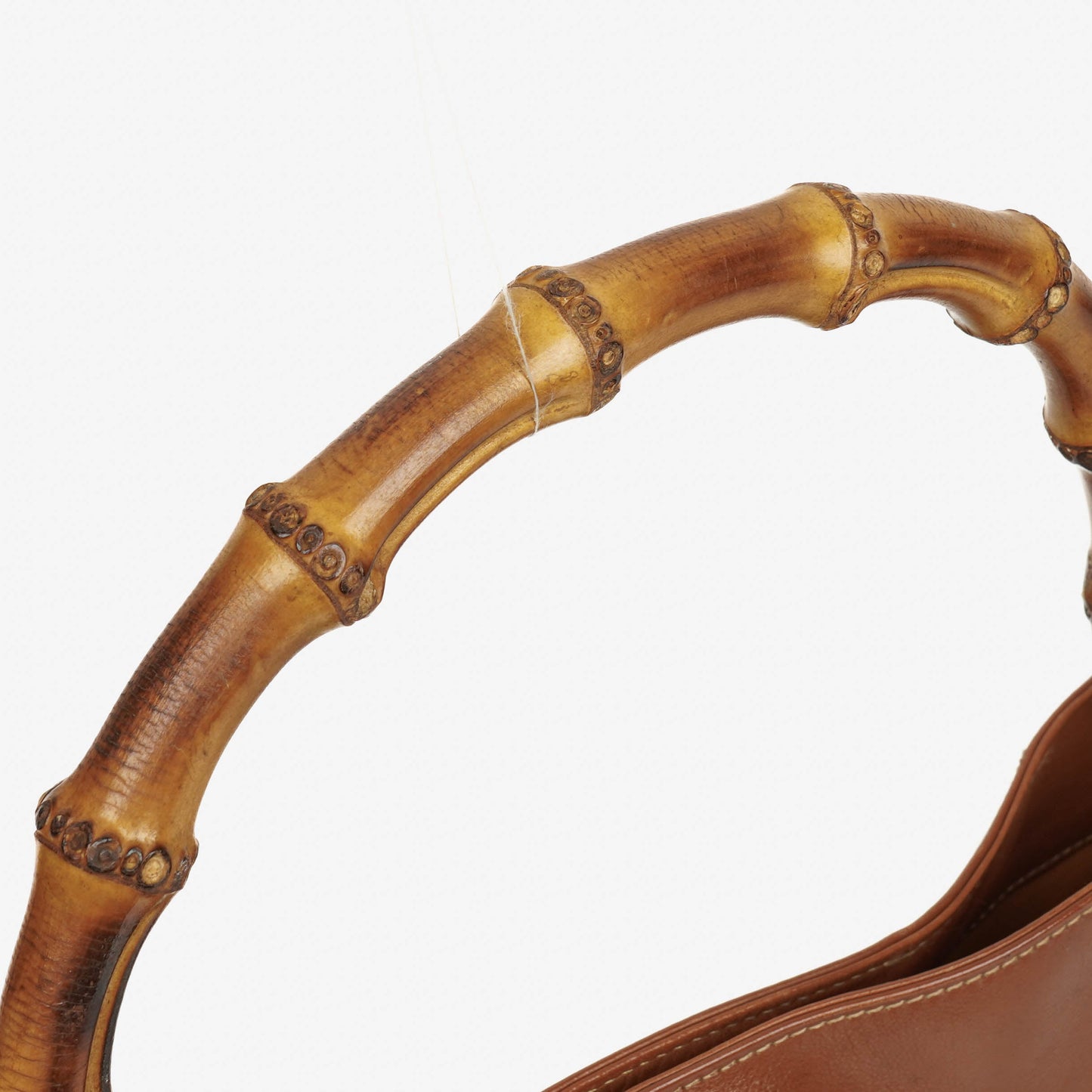 Gucci Bamboo Top Handle Hobo Bag aus braunem Leder