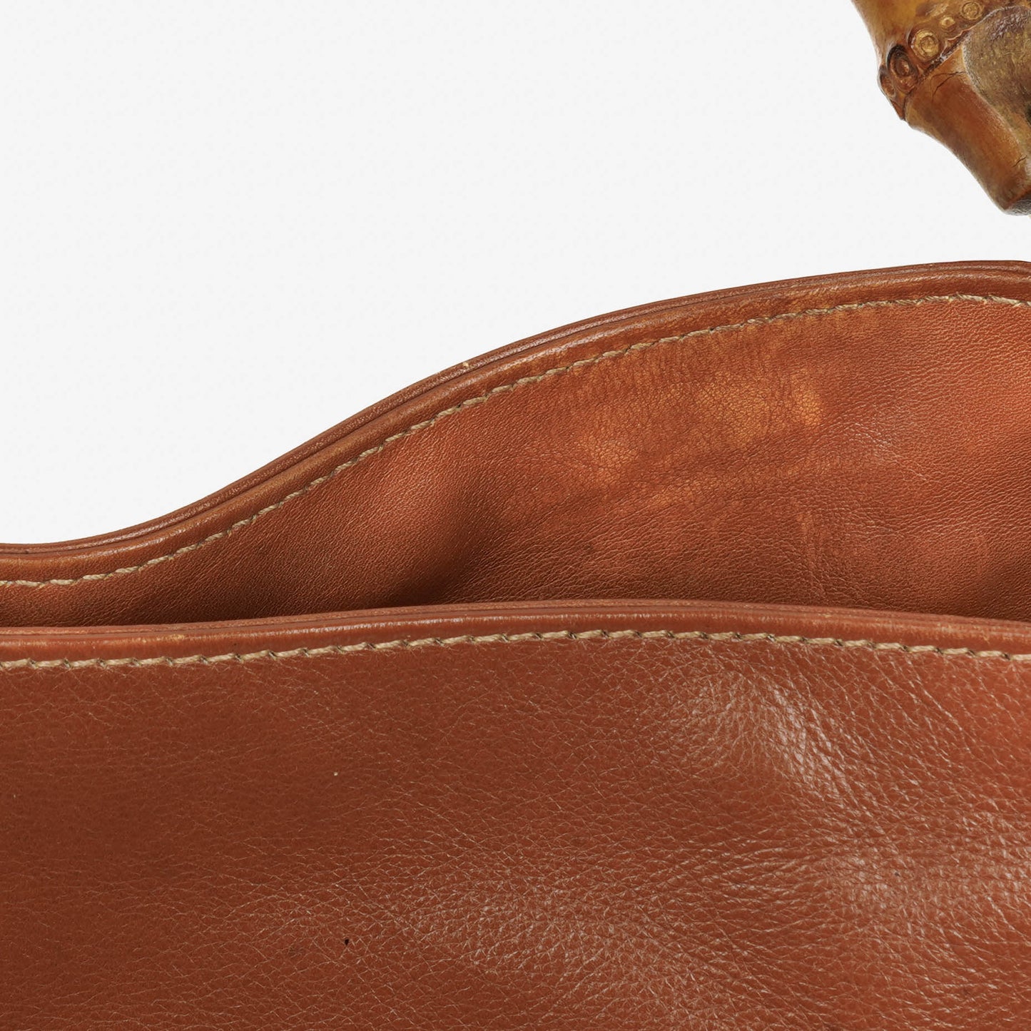 Gucci Bamboo Top Handle Hobo Bag aus braunem Leder