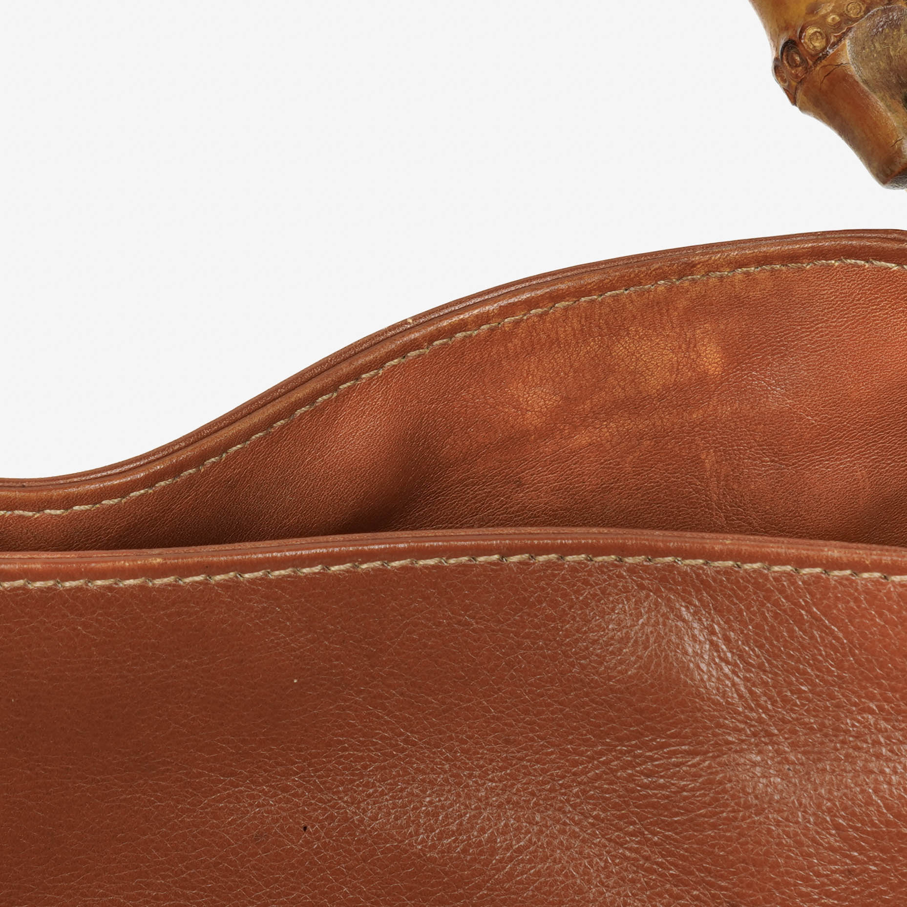 Gucci Bamboo Top Handle Hobo Bag aus braunem Leder