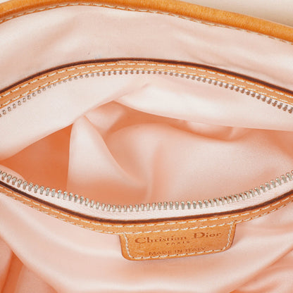 Christian Dior Romantique Trotter Monogramm Tasche aus beschichtetem Canvas in Tan