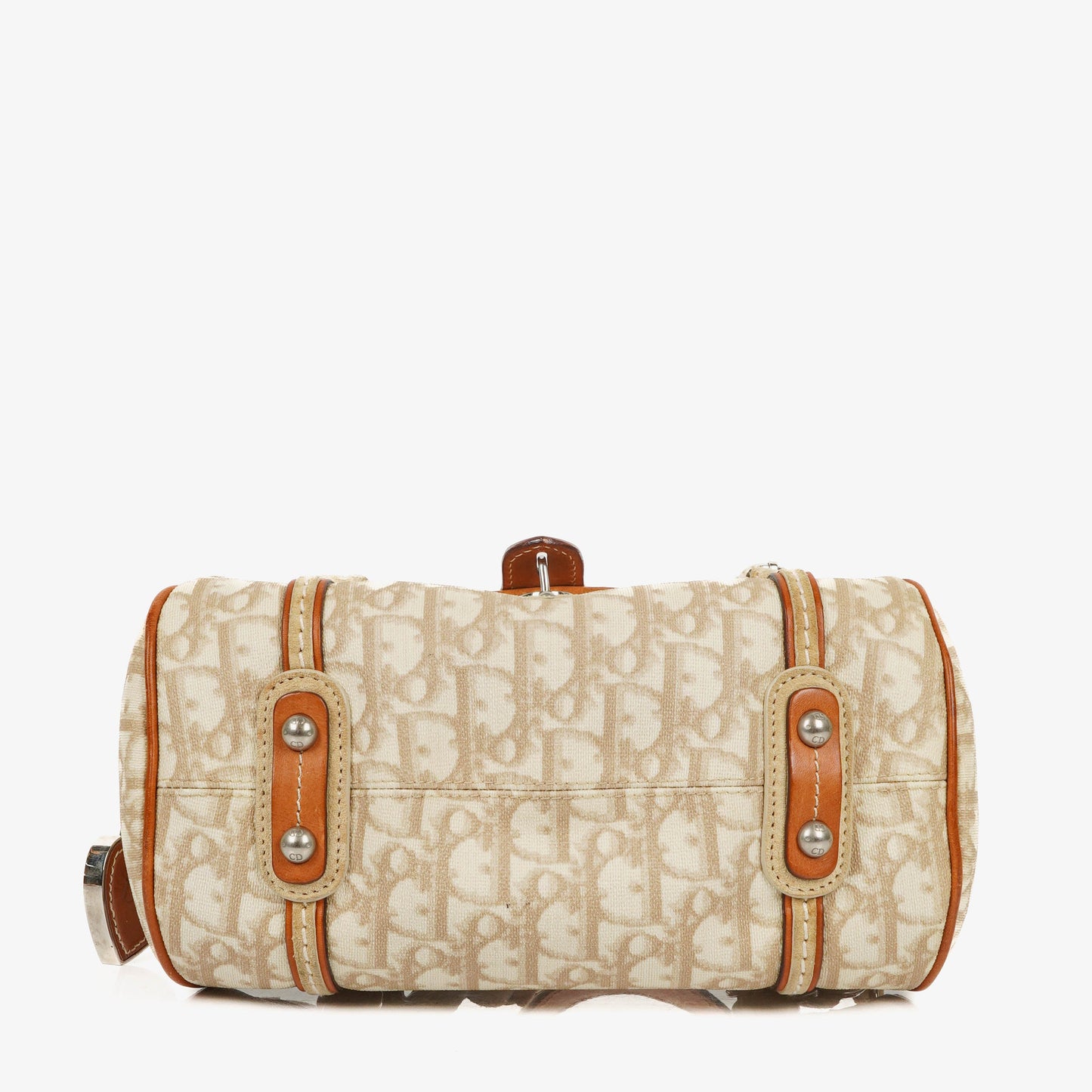Christian Dior Romantique Trotter Monogramm Tasche aus beschichtetem Canvas in Tan