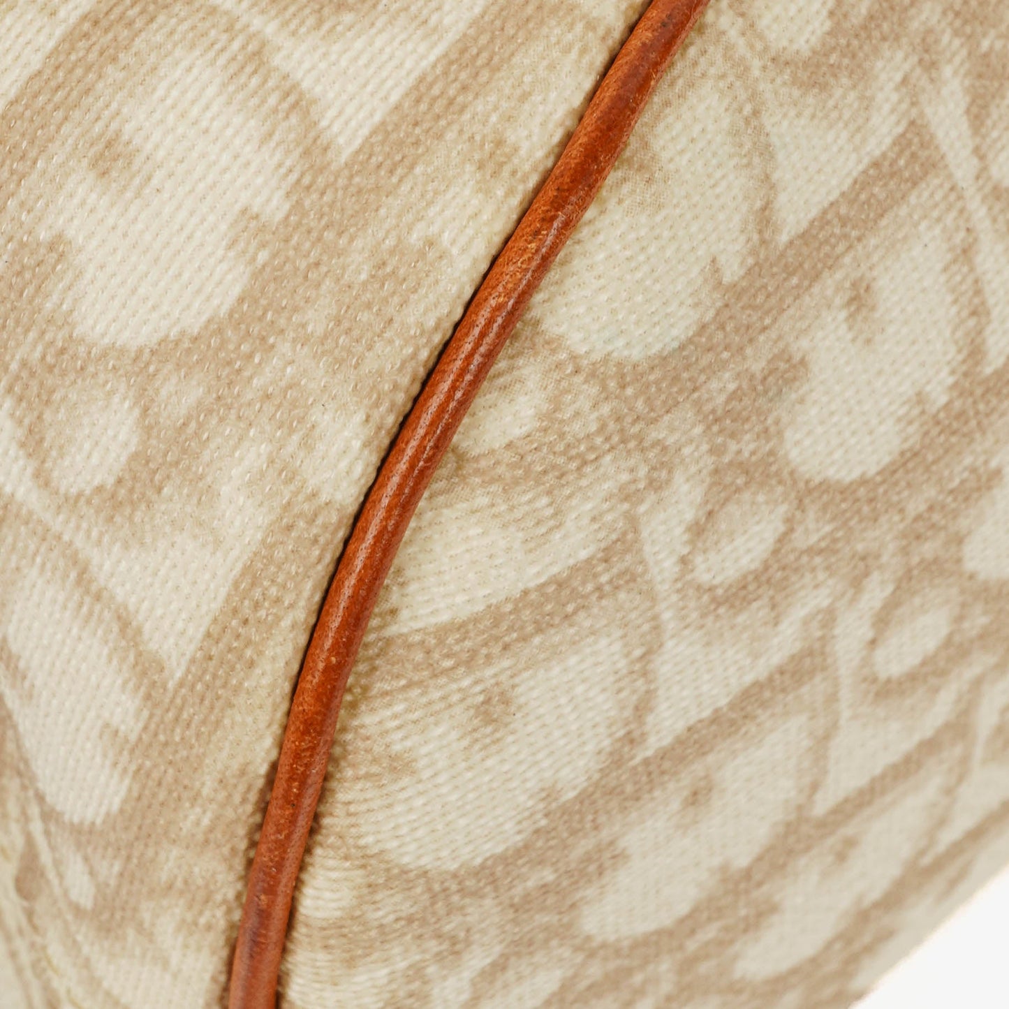 Christian Dior Romantique Trotter Monogramm Tasche aus beschichtetem Canvas in Tan