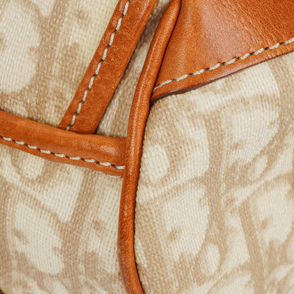 Christian Dior Romantique Trotter Monogramm Tasche aus beschichtetem Canvas in Tan