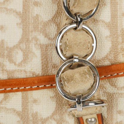 Christian Dior Romantique Trotter Monogramm Tasche aus beschichtetem Canvas in Tan