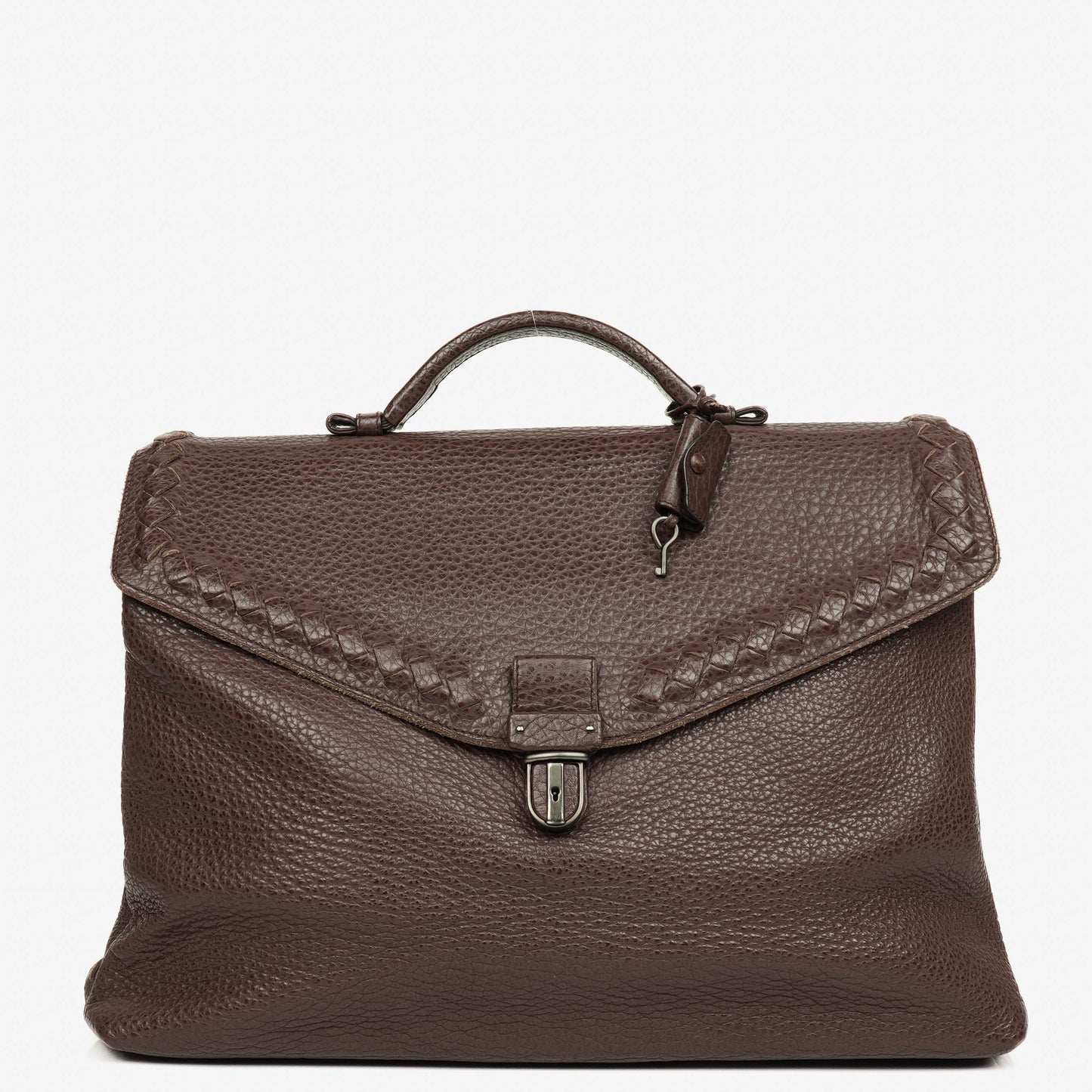 Bottega Veneta Aktentasche aus genarbtem Leder