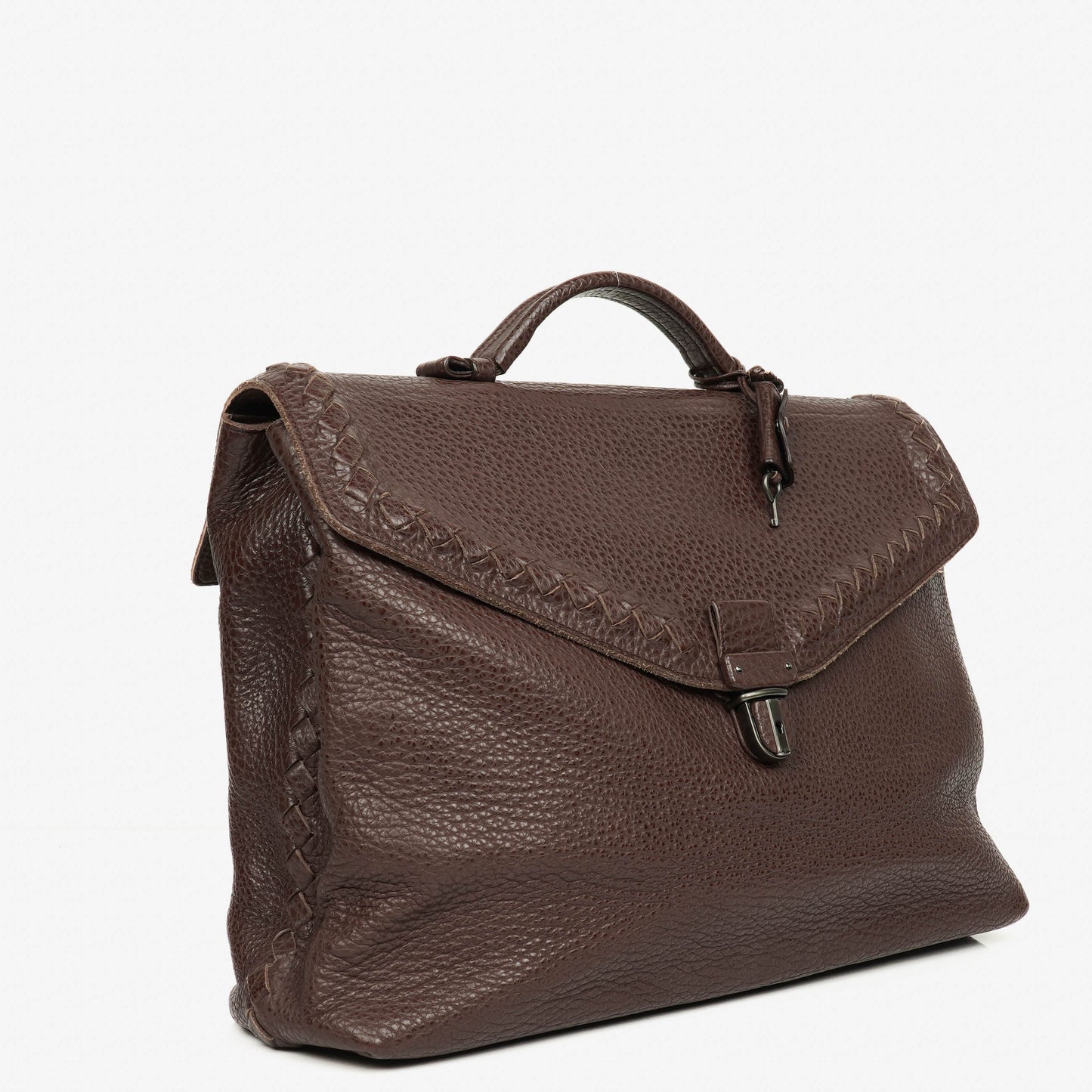 Bottega Veneta Aktentasche aus genarbtem Leder