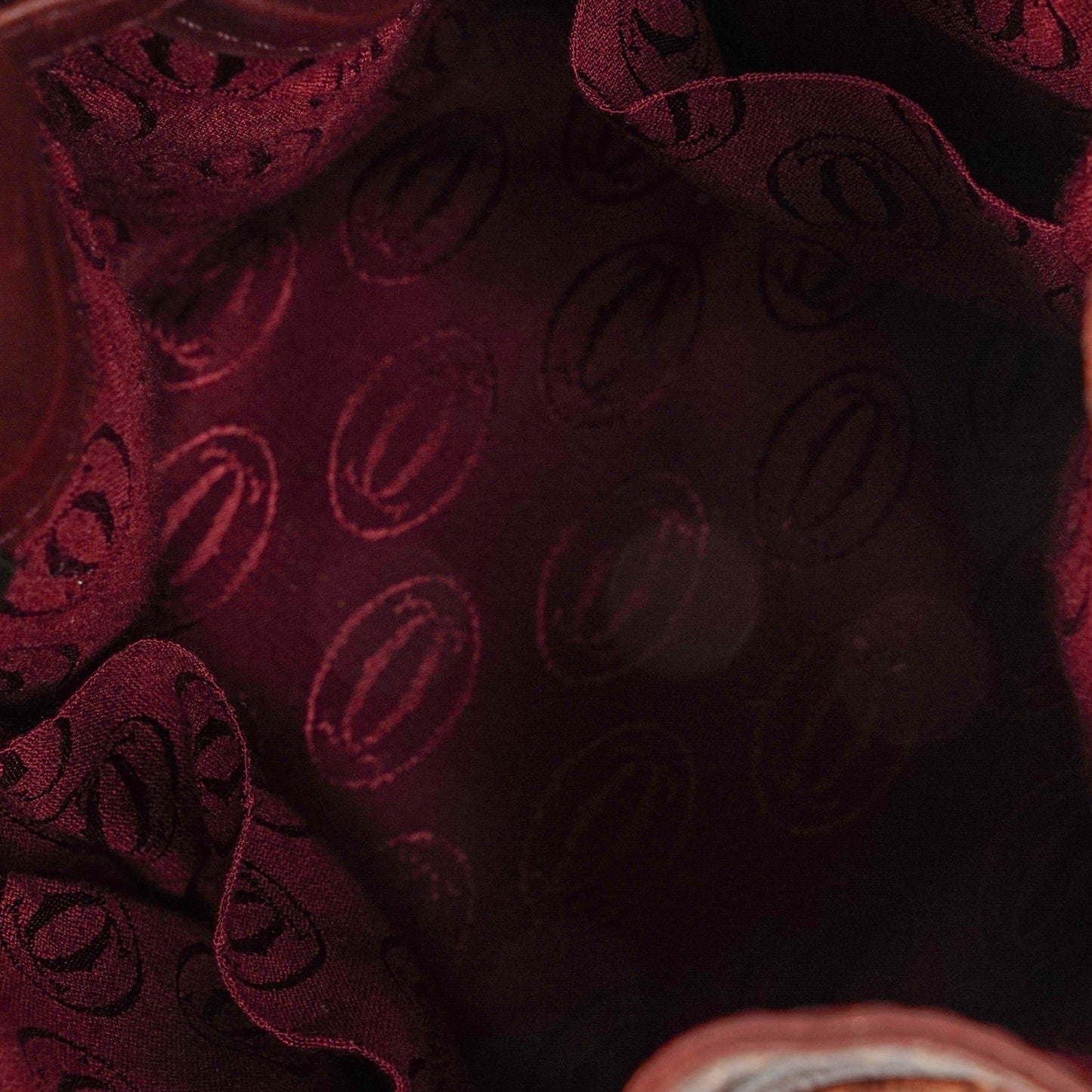 Cartier Must de Cartier Tasche aus burgunderrotem Leder