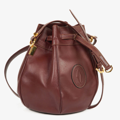 Cartier Must de Cartier Tasche aus burgunderrotem Leder