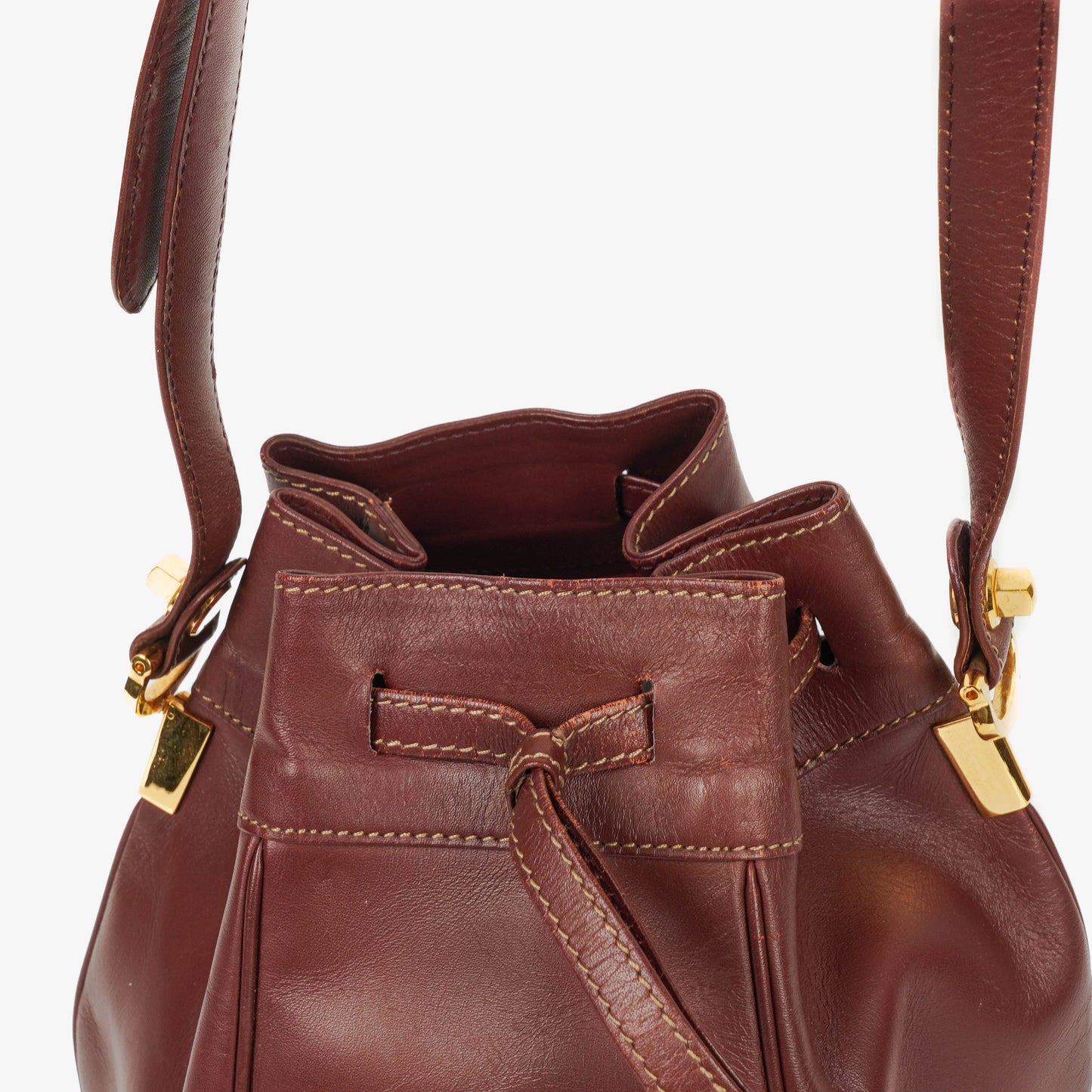 Cartier Must de Cartier Tasche aus burgunderrotem Leder