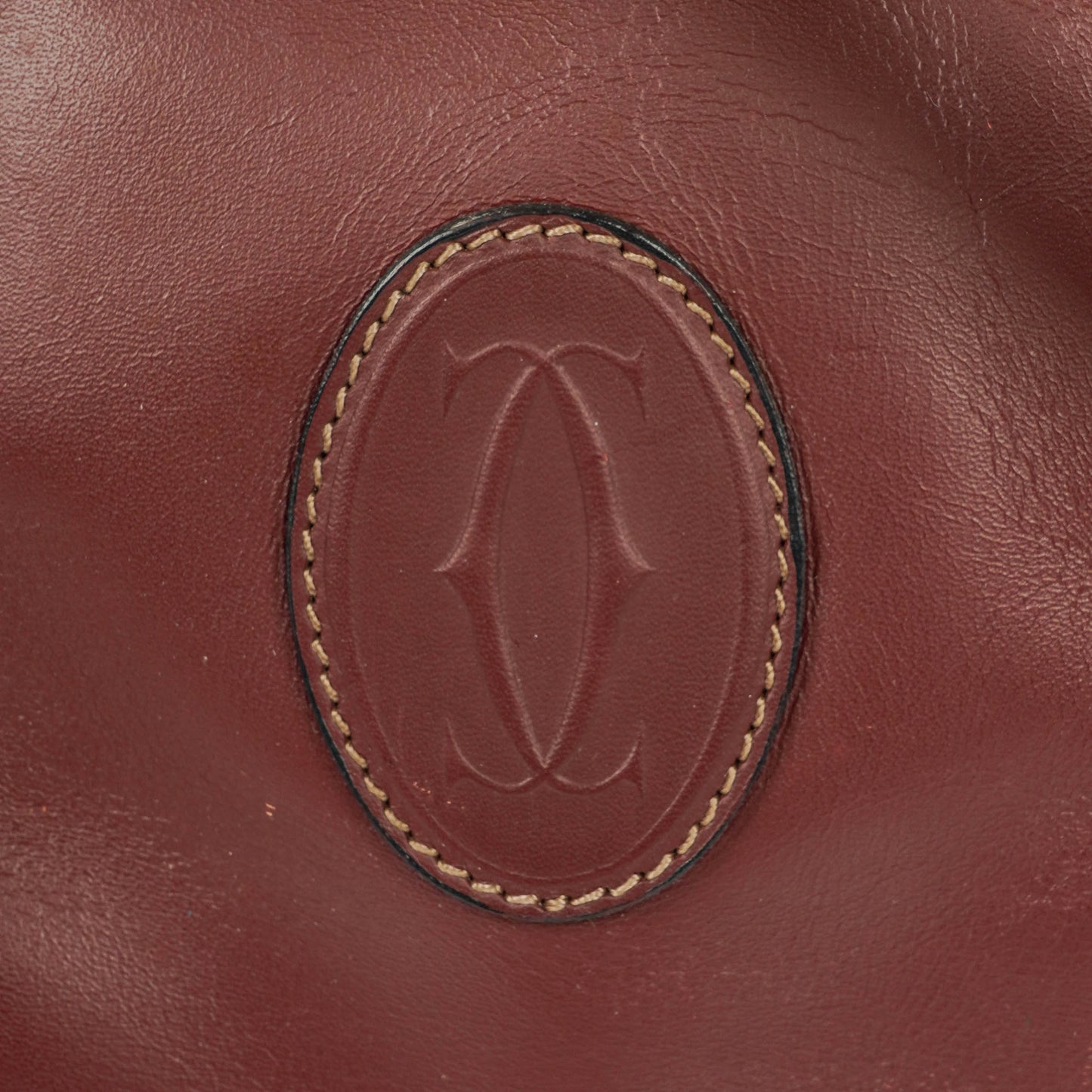 Cartier Must de Cartier Tasche aus burgunderrotem Leder