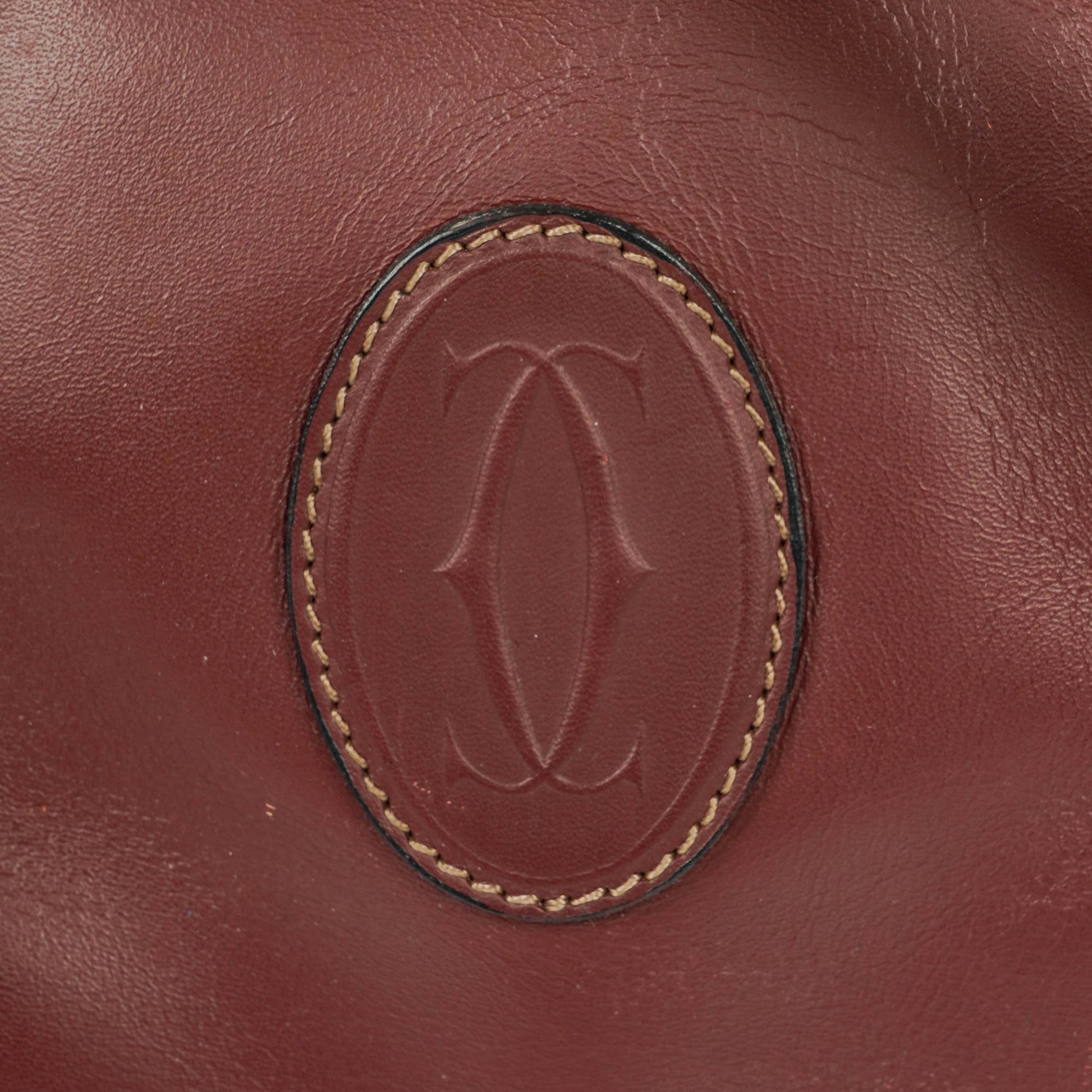 Cartier Must de Cartier Tasche aus burgunderrotem Leder