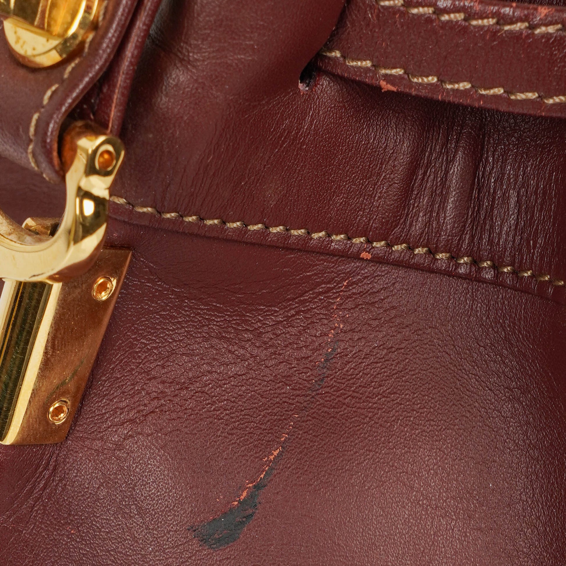 Cartier Must de Cartier Tasche aus burgunderrotem Leder