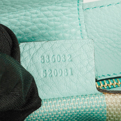 Gucci Bamboo Shopper Tote Bag aus geflochtenem Stroh und Leder