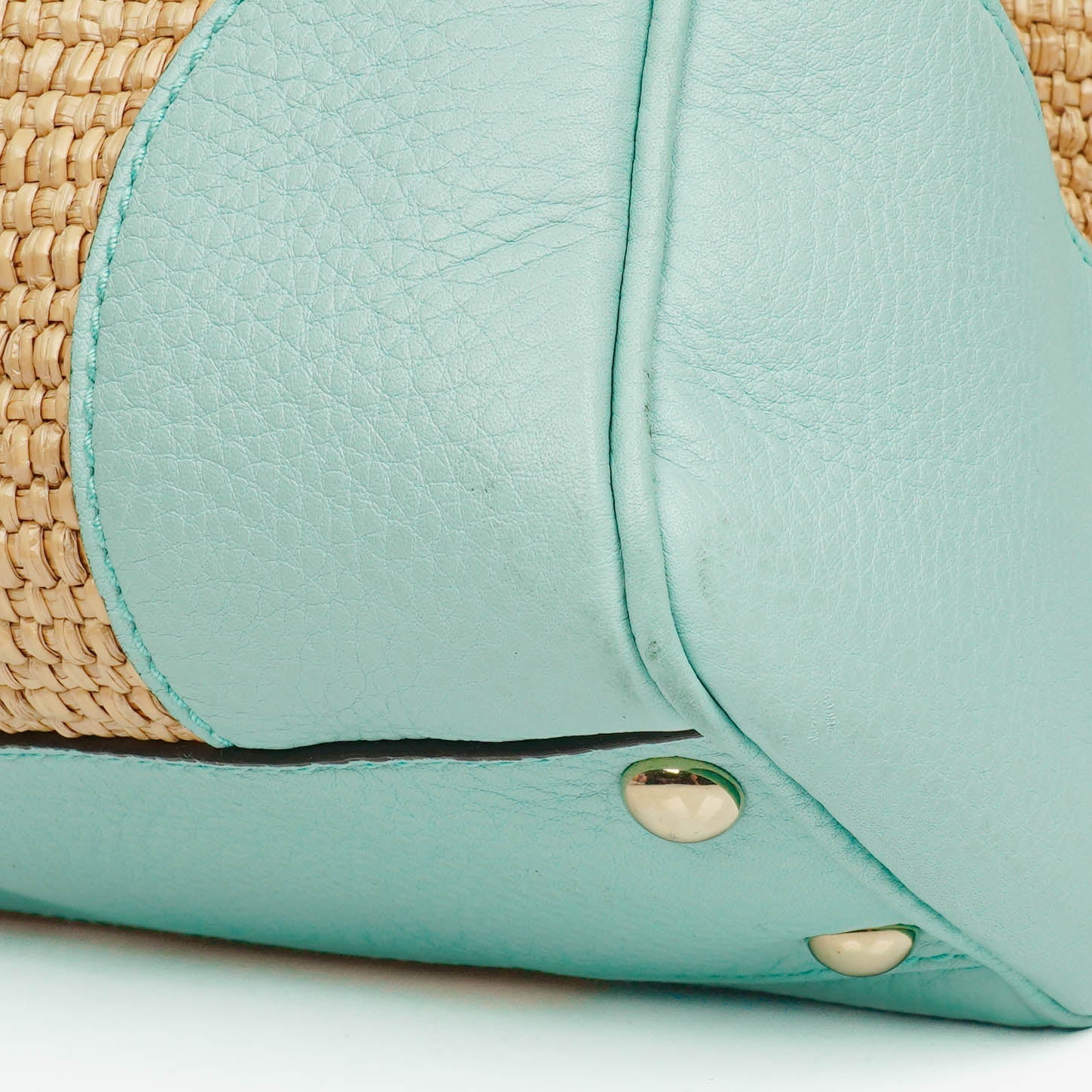 Gucci Bamboo Shopper Tote Bag aus geflochtenem Stroh und Leder