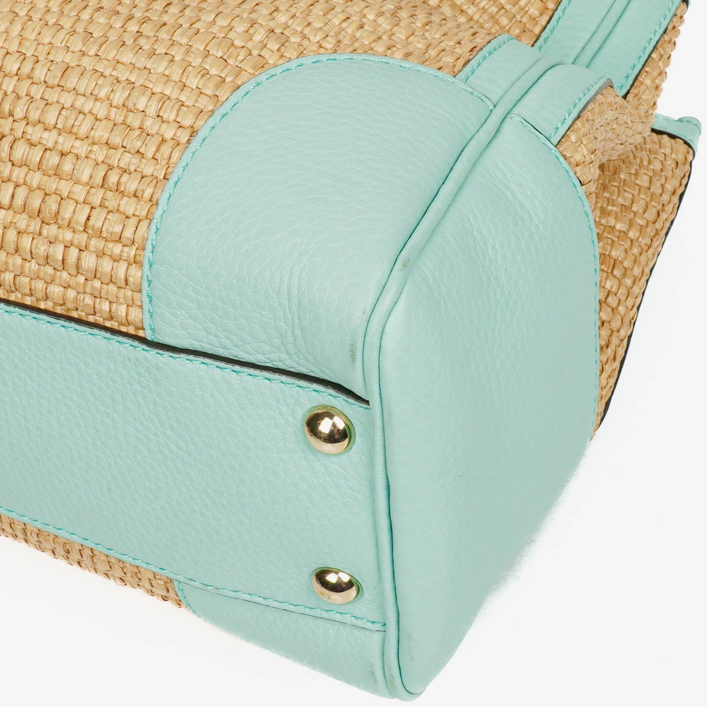 Gucci Bamboo Shopper Tote Bag aus geflochtenem Stroh und Leder