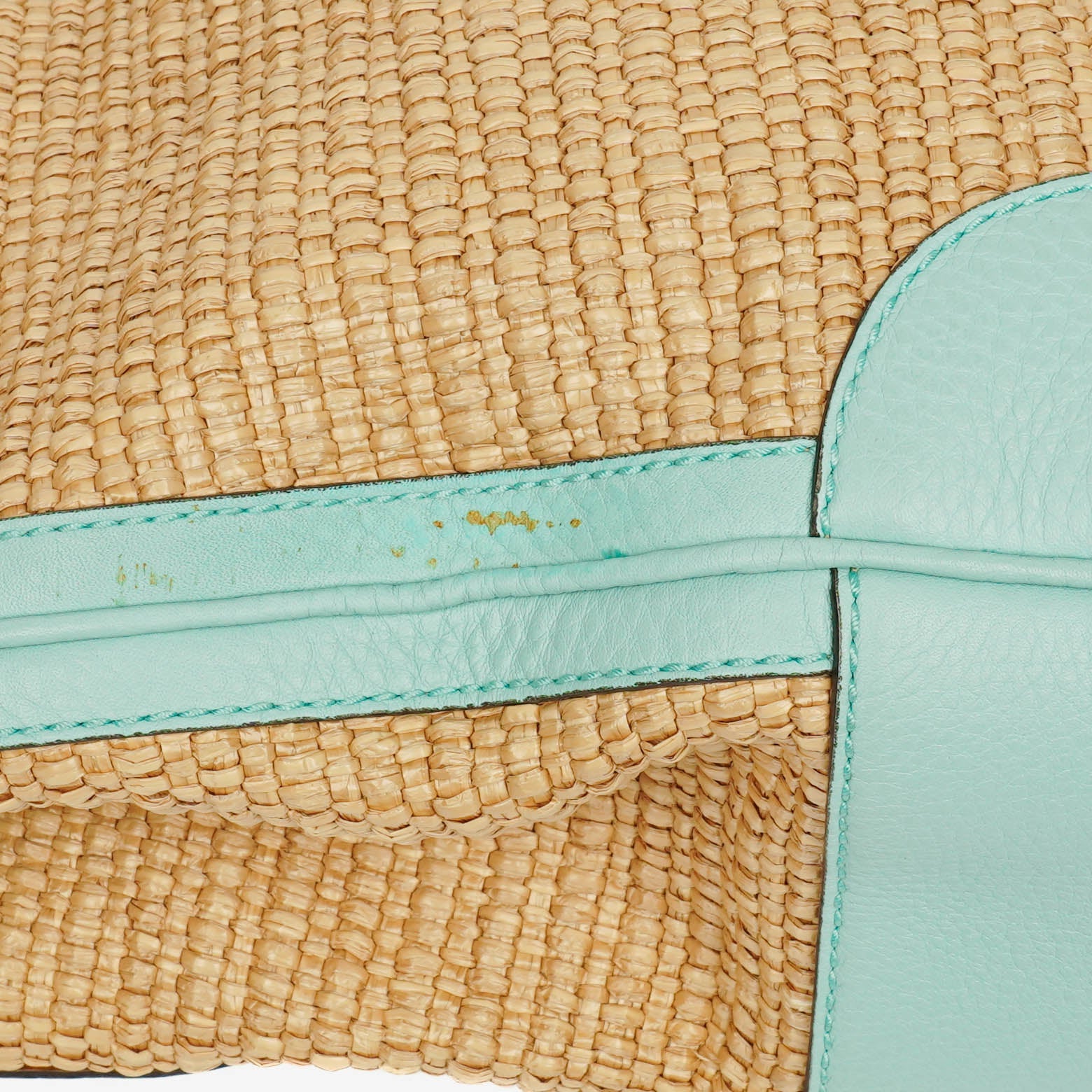 Gucci Bamboo Shopper Tote Bag aus geflochtenem Stroh und Leder
