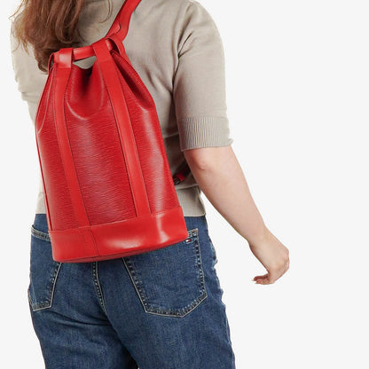 Louis Vuitton Randonnee PM Rucksack aus rotem Epi Leder