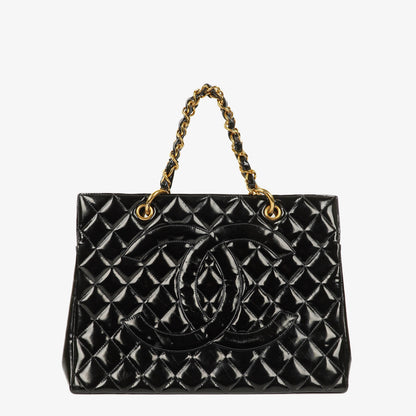 Chanel Grand Shopping Tote aus gestepptem Lammleder mit goldfarbener Hardware