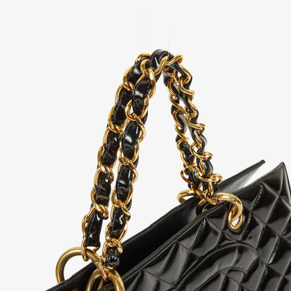 Chanel Grand Shopping Tote aus gestepptem Lammleder mit goldfarbener Hardware