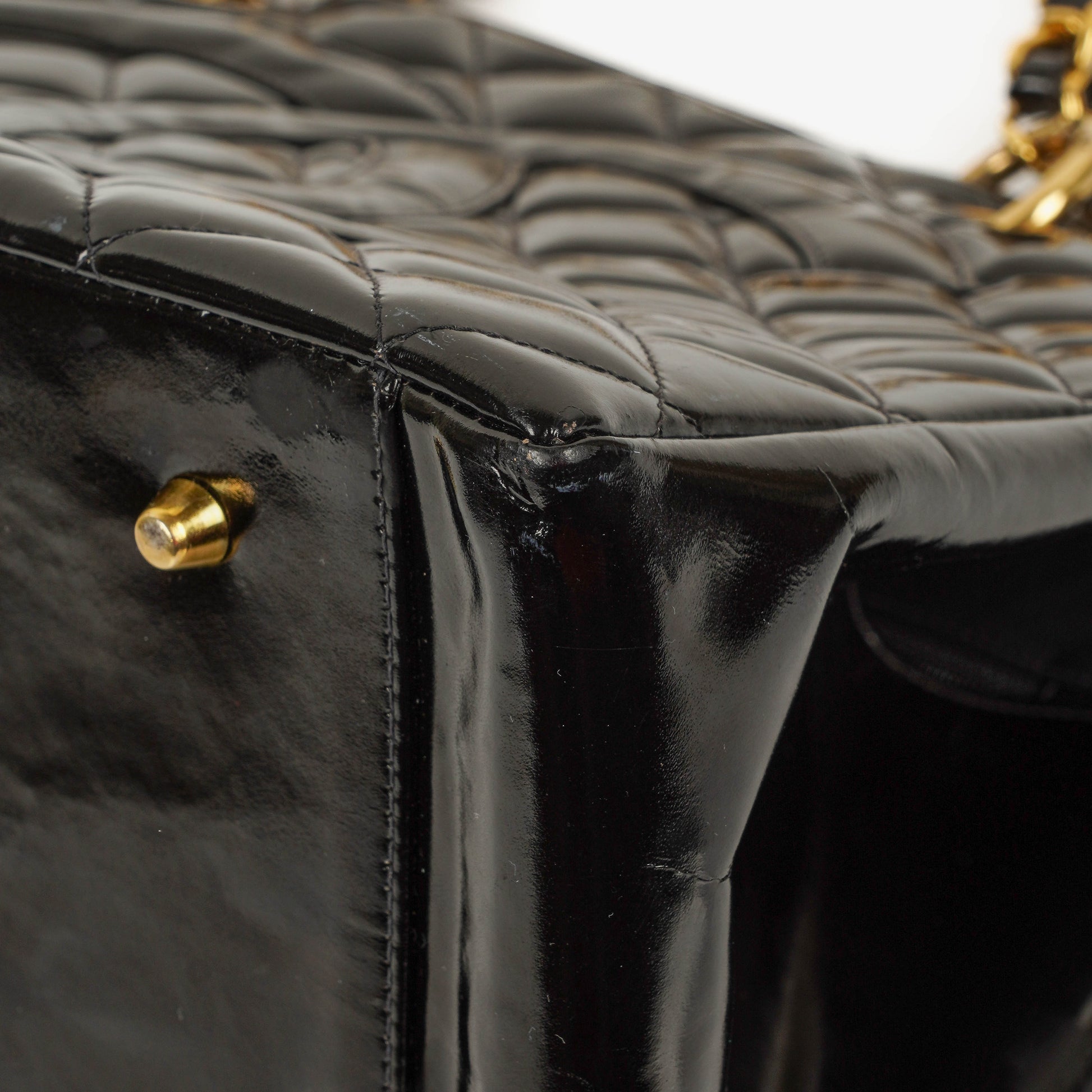 Chanel Grand Shopping Tote aus gestepptem Lammleder mit goldfarbener Hardware