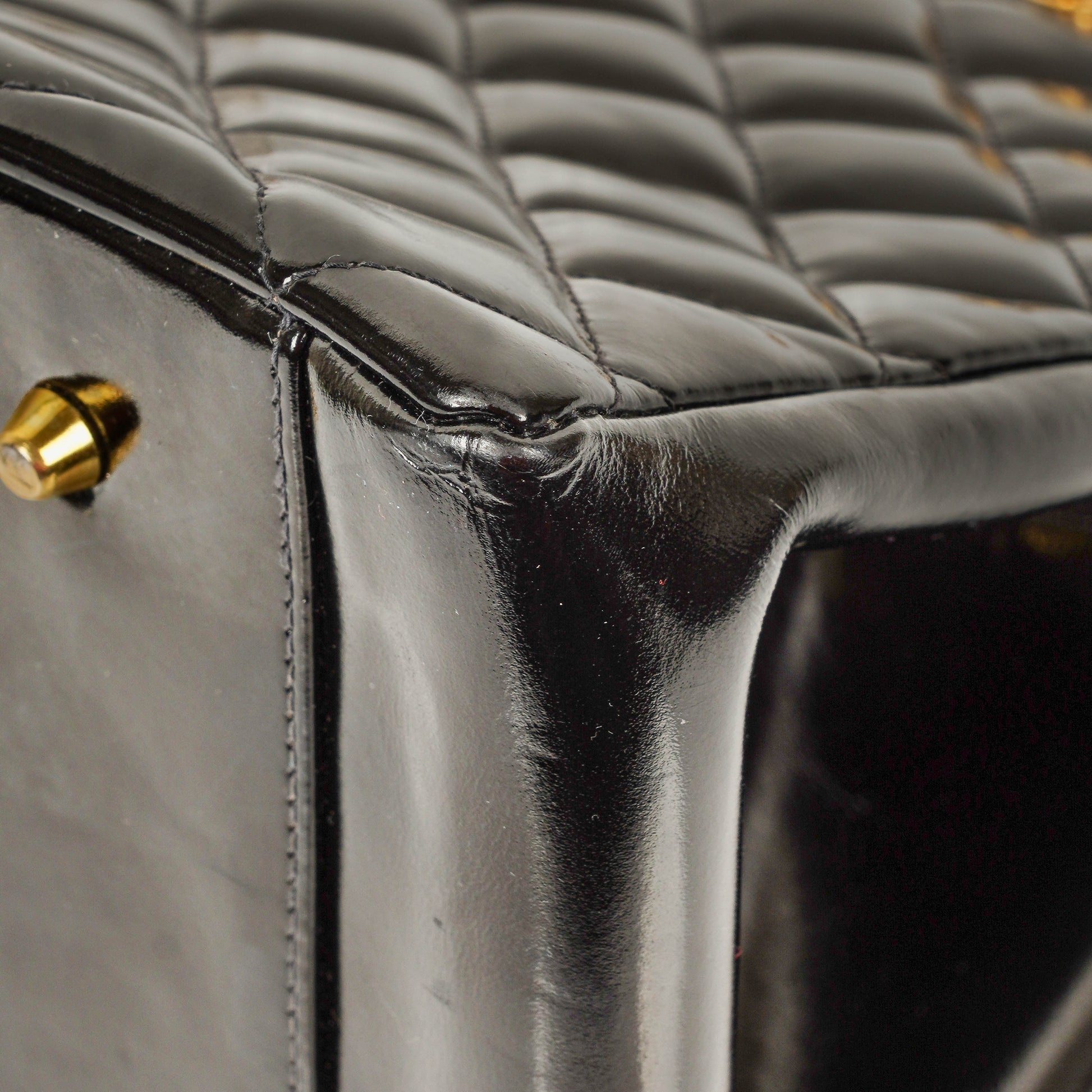 Chanel Grand Shopping Tote aus gestepptem Lammleder mit goldfarbener Hardware