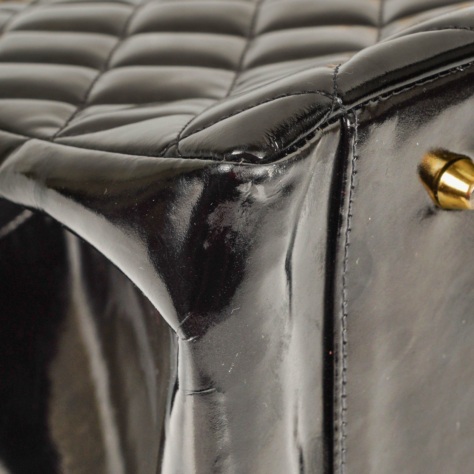 Chanel Grand Shopping Tote aus gestepptem Lammleder mit goldfarbener Hardware