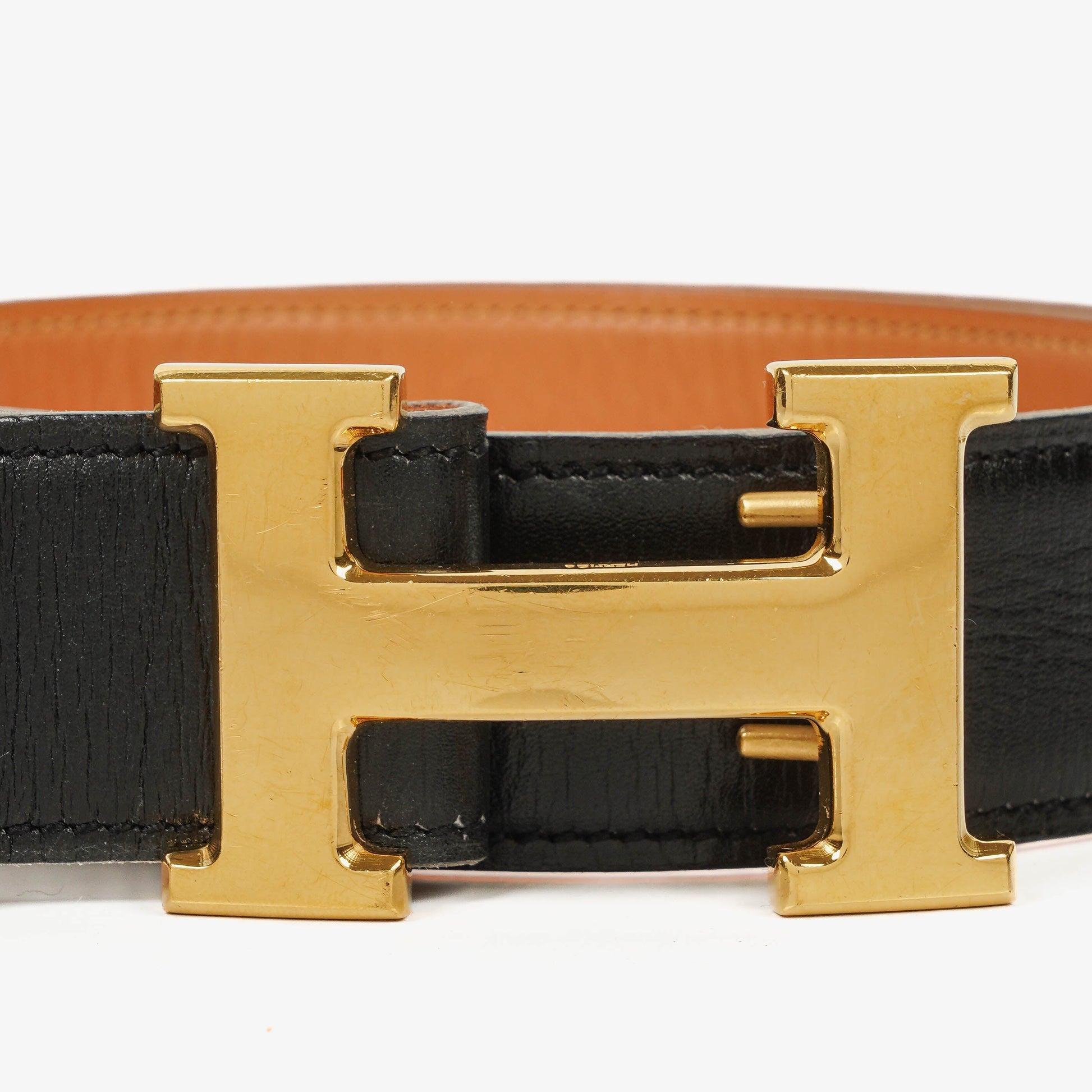 Hermès H Gürtel aus Leder, 31 mm