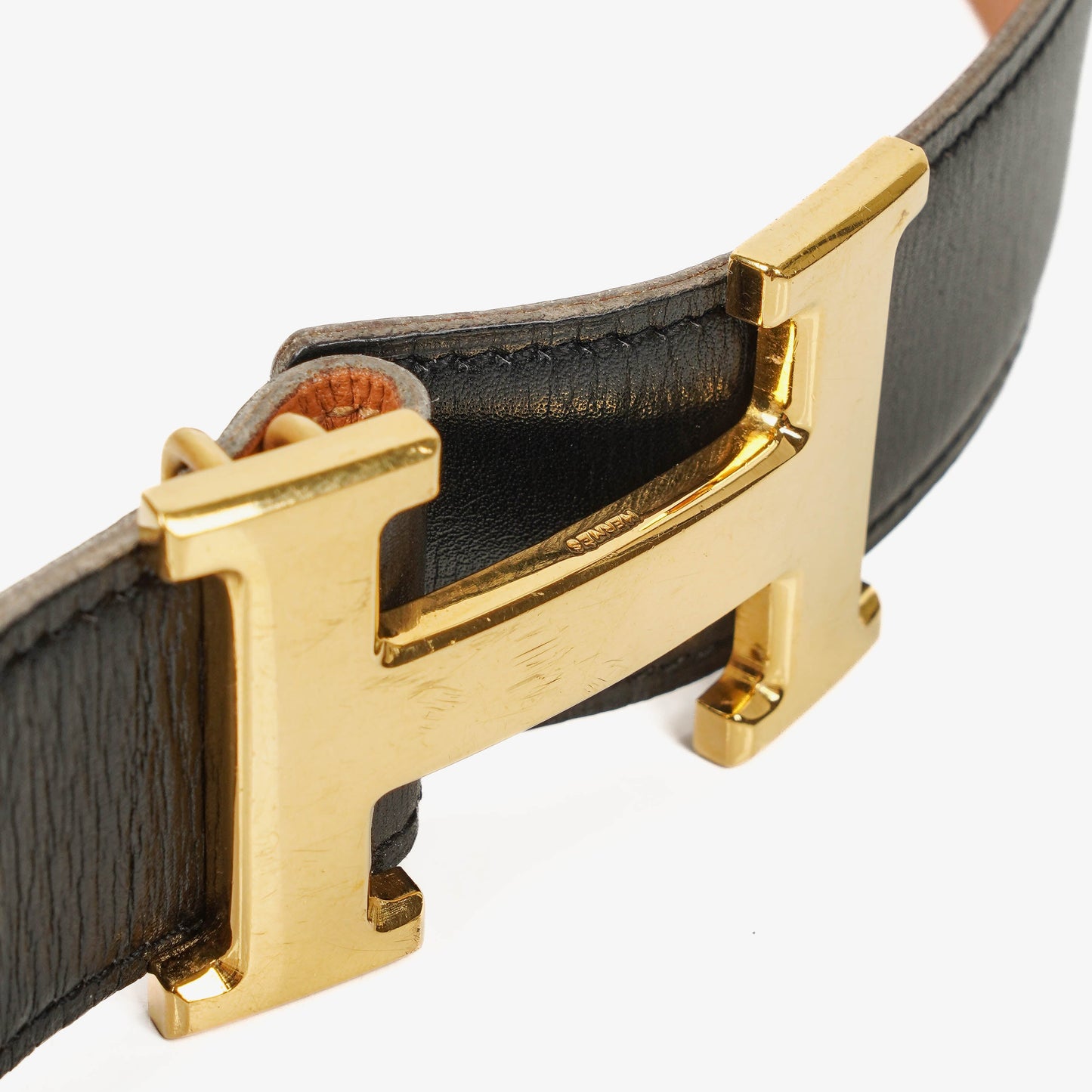 Hermès H Gürtel aus Leder, 31 mm