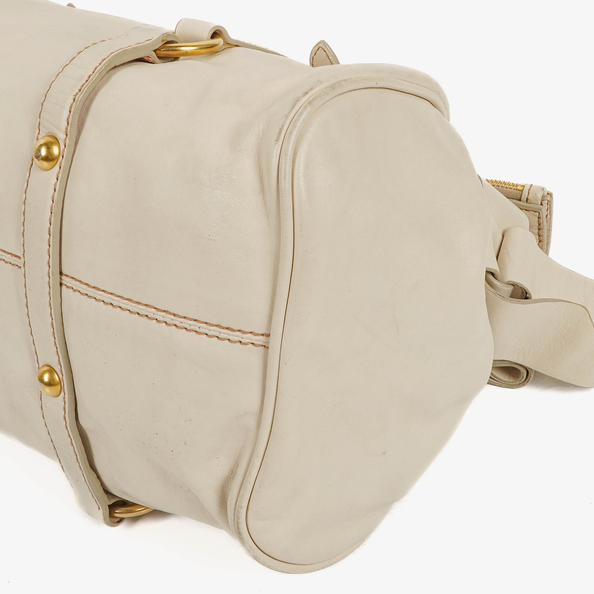 Miu Miu Vitello Lux Bow Talco Satchel Tasche