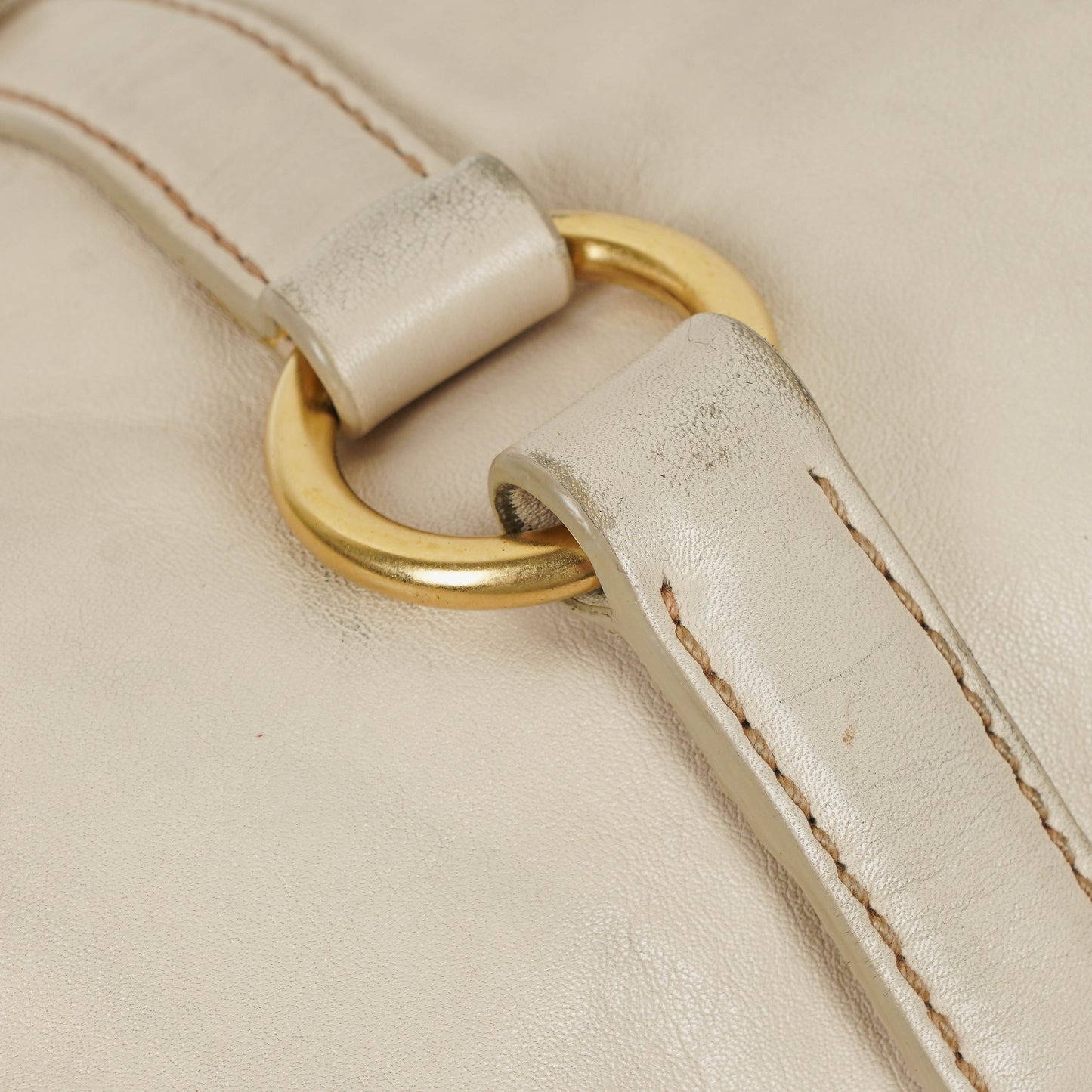 Miu Miu Vitello Lux Bow Talco Satchel Tasche