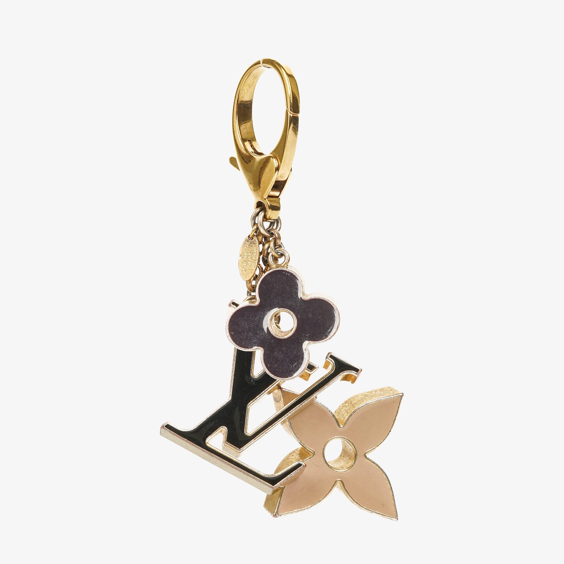 Louis Vuitton Fleur de Monogram Taschenanhänger und Schlüsselanhänger mit Mini-Reiseschlüsselhalter