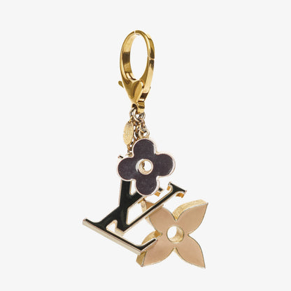 Louis Vuitton Fleur de Monogram Taschenanhänger und Schlüsselanhänger mit Mini-Reiseschlüsselhalter