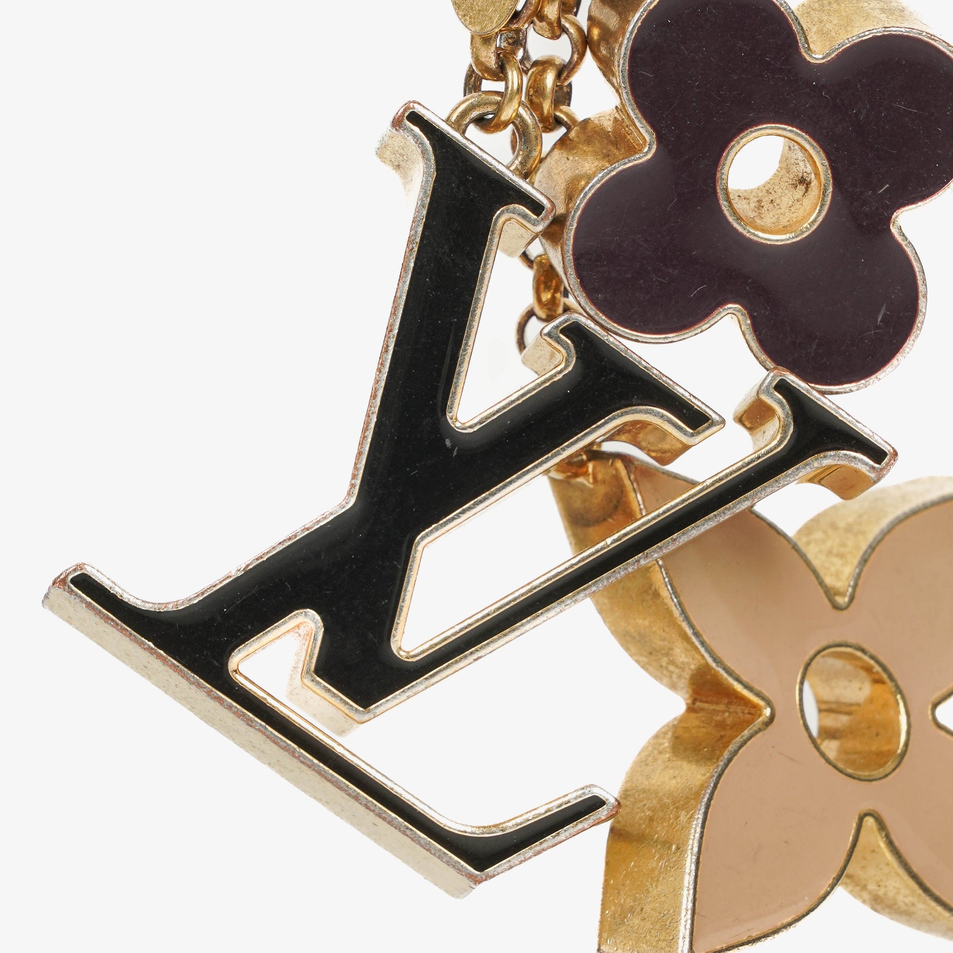 Louis Vuitton Fleur de Monogram Taschenanhänger und Schlüsselanhänger mit Mini-Reiseschlüsselhalter