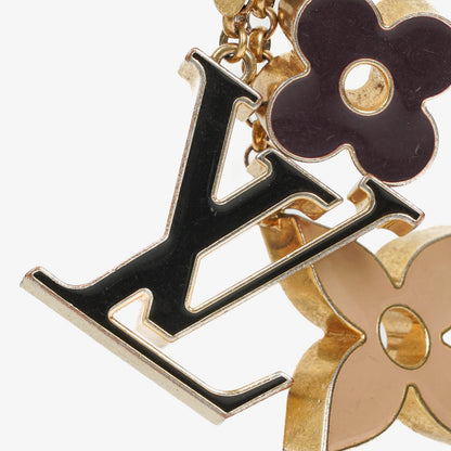 Louis Vuitton Fleur de Monogram Taschenanhänger und Schlüsselanhänger mit Mini-Reiseschlüsselhalter
