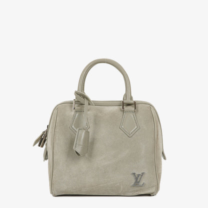 Louis Vuitton Speedy Cube PM Illusion Limited Edition Handtasche aus grauem Wildleder