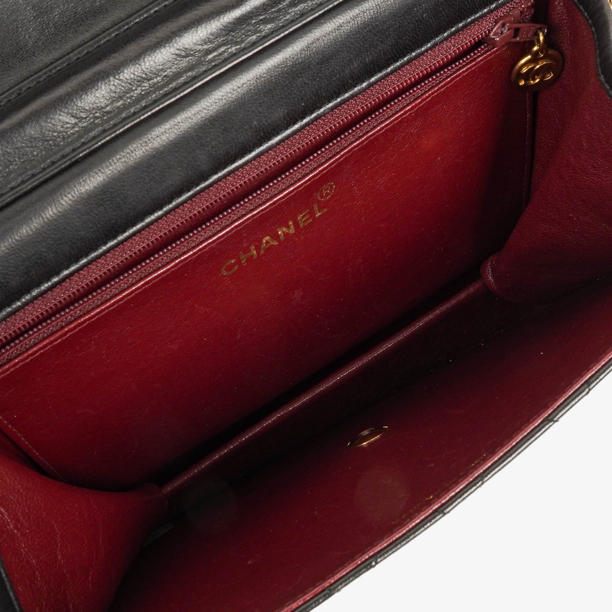 Chanel Small Classic Single Flap Tasche aus schwarzem gestepptem Lammleder mit 24K vergoldeter Hardware