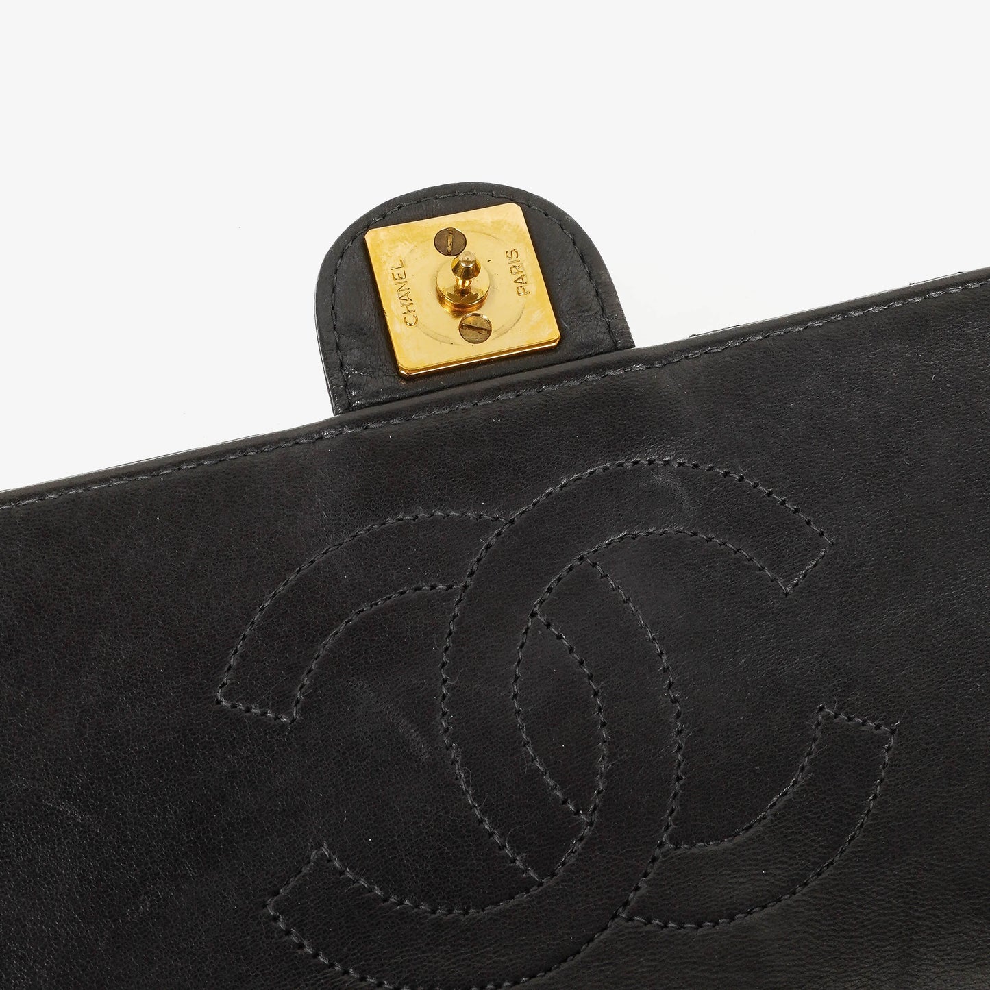 Chanel Small Classic Single Flap Tasche aus schwarzem gestepptem Lammleder mit 24K vergoldeter Hardware