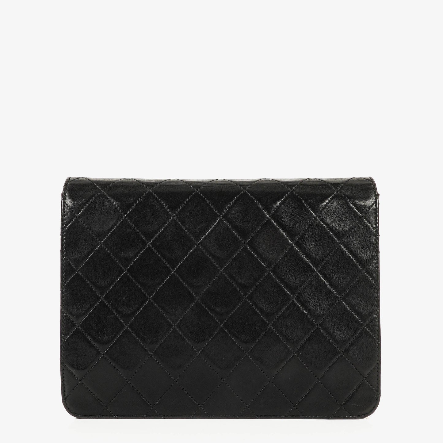 Chanel Small Classic Single Flap Tasche aus schwarzem gestepptem Lammleder mit 24K vergoldeter Hardware