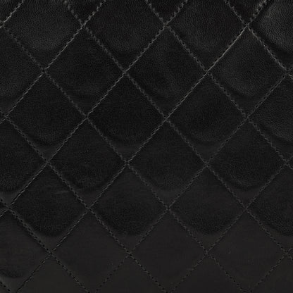 Chanel Small Classic Single Flap Tasche aus schwarzem gestepptem Lammleder mit 24K vergoldeter Hardware