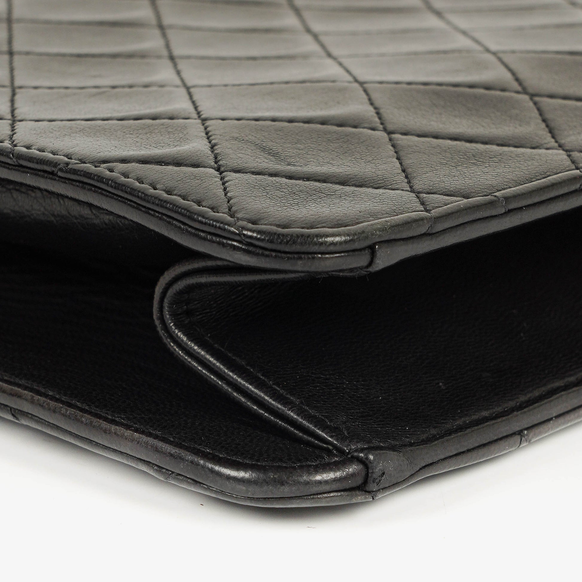 Chanel Small Classic Single Flap Tasche aus schwarzem gestepptem Lammleder mit 24K vergoldeter Hardware