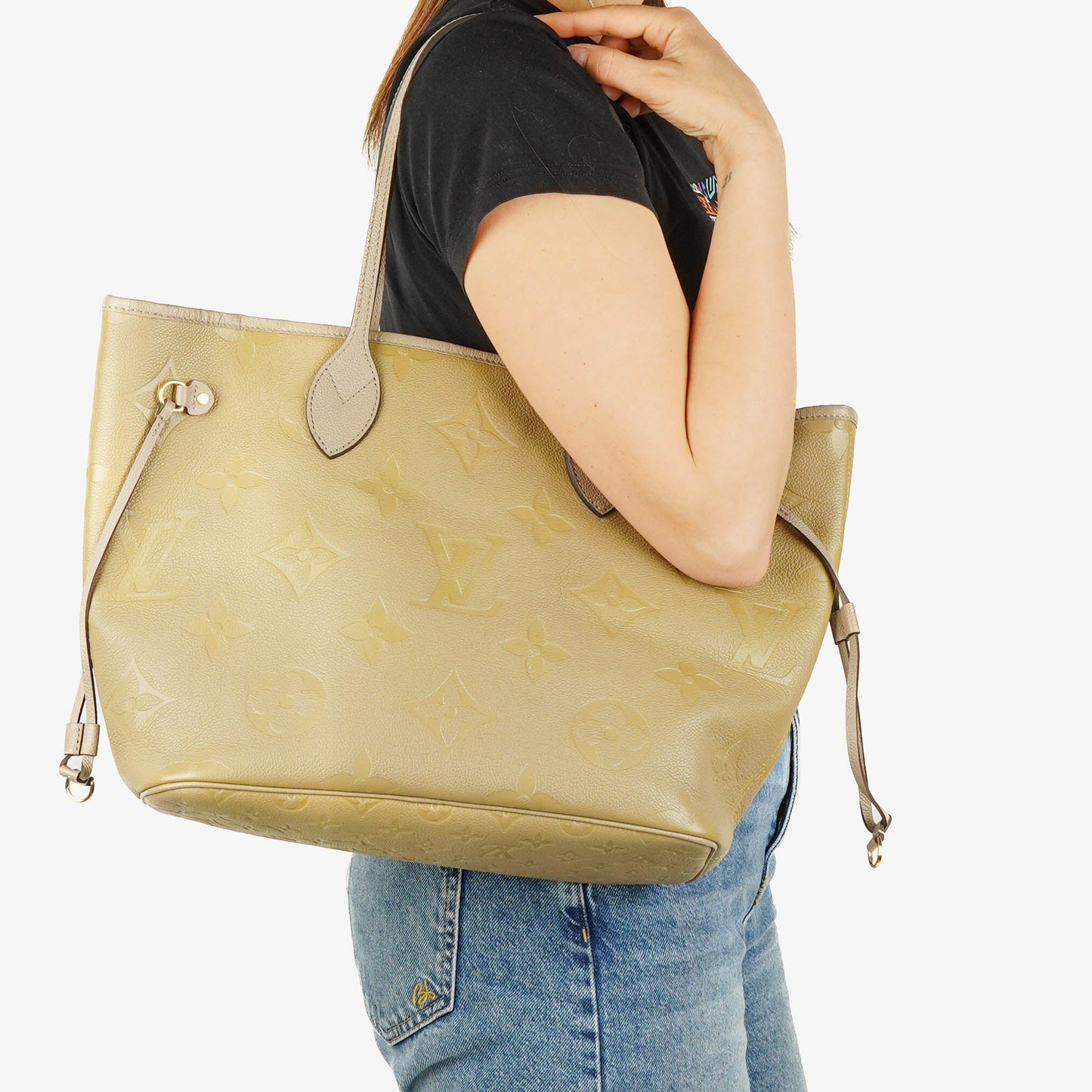 Louis Vuitton Neverfull MM Empreinte Leder Tote Bag