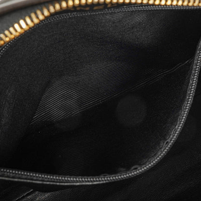 Chanel Vintage Camera Bag mit Fronttasche aus schwarzem gestepptem Leder mit 24K vergoldeter Hardware