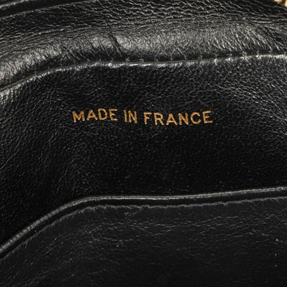 Chanel Vintage Camera Bag mit Fronttasche aus schwarzem gestepptem Leder mit 24K vergoldeter Hardware