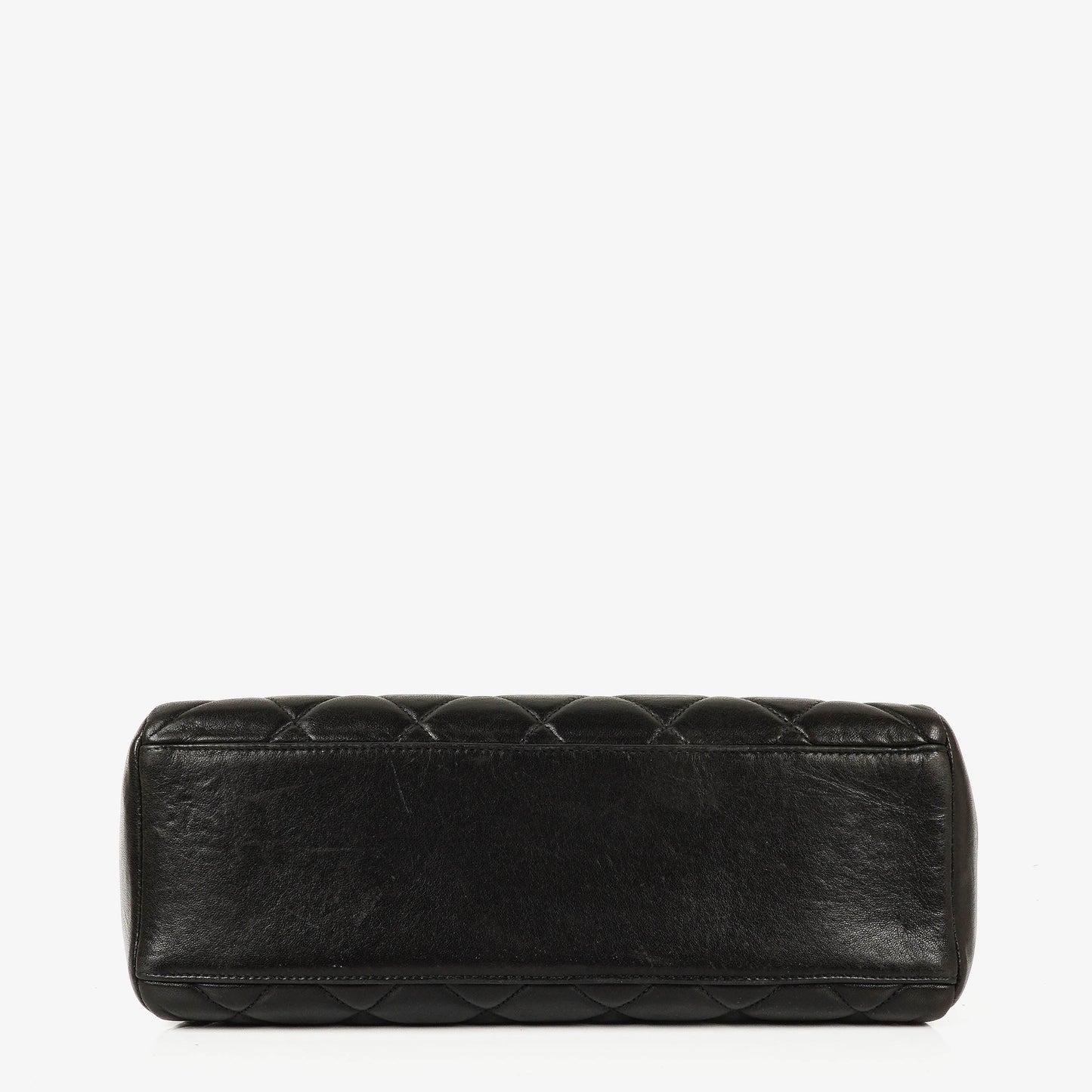 Chanel Vintage Camera Bag mit Fronttasche aus schwarzem gestepptem Leder mit 24K vergoldeter Hardware