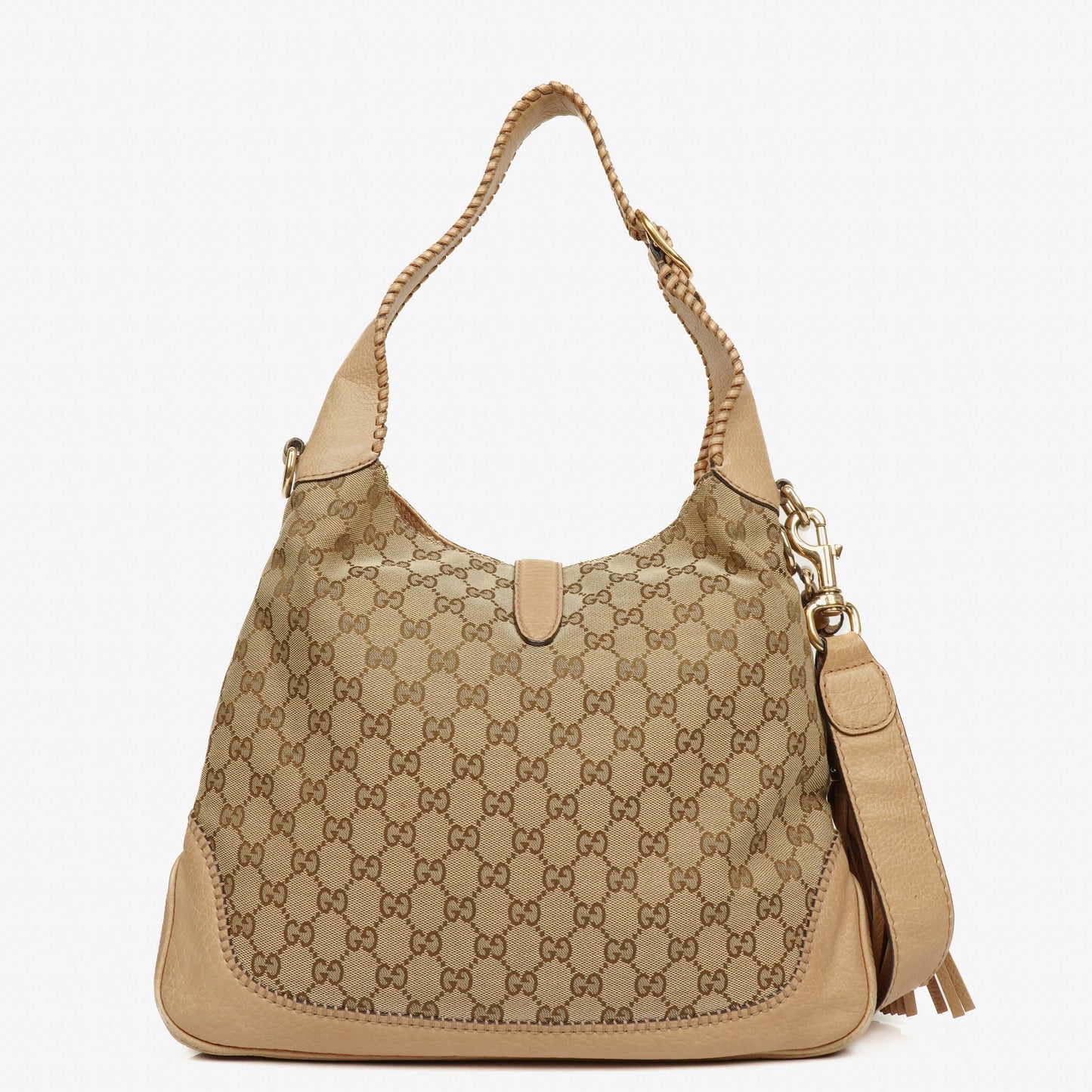 Gucci New Jackie Hobo-Tasche aus beigem GG Canvas