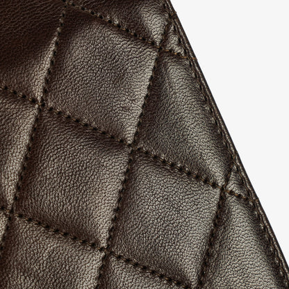 Chanel Classic Full Flap Tasche aus braunem gestepptem Lammleder mit 24K vergoldeter Hardware